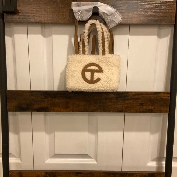 🆕UGG X TELFAR REVERSE SHEARLING MINI SHOPPING BAG WITH ATTACHED CROSSBODY STRAP - Picture 14 of 16